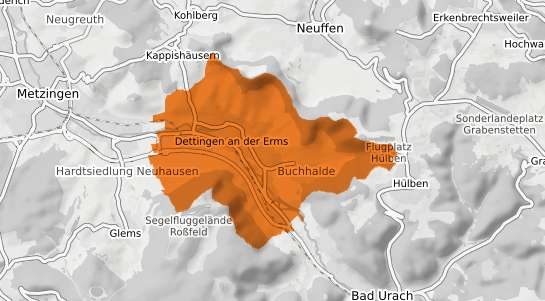 Mietspiegelkarte Dettingen an der Erms
